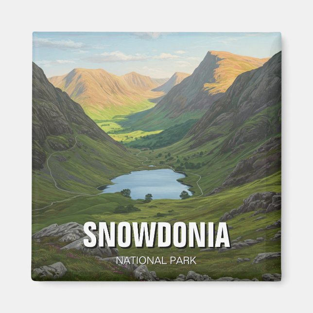 Snowdonia Nationalpark Wales Travel Magnet (Vorne)