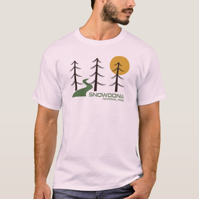 Snowdonia Nationalparkroute T-Shirt (Vorderseite)
