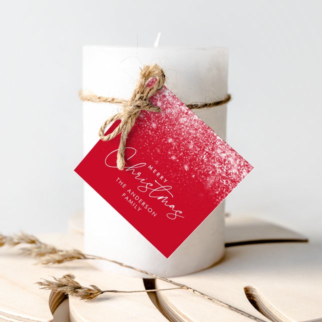 Snowdrift Red Frohe Weihnachten Geschenkanhänger (Von Creator hochgeladen)