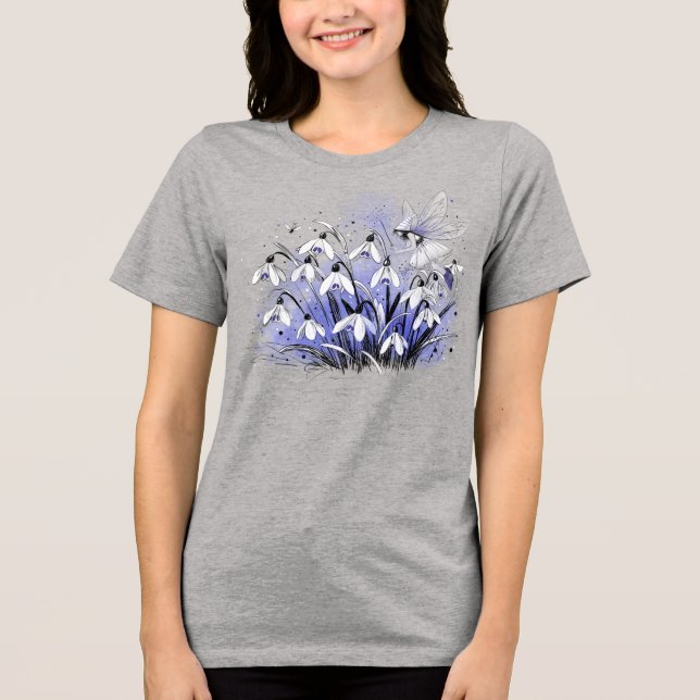 Snowdrop Fairy Tri-Blend Shirt (Vorderseite)