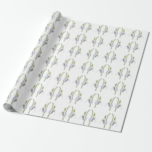 Snowdrop Gewebe-Muster Geschenkpapier