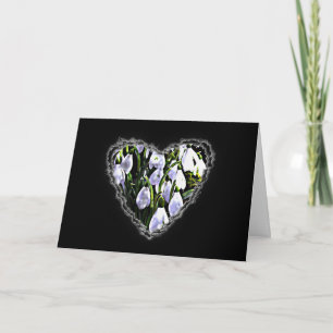 Snowdrop Herzstück Valentine Liebe Romantische Kar Feiertagskarte