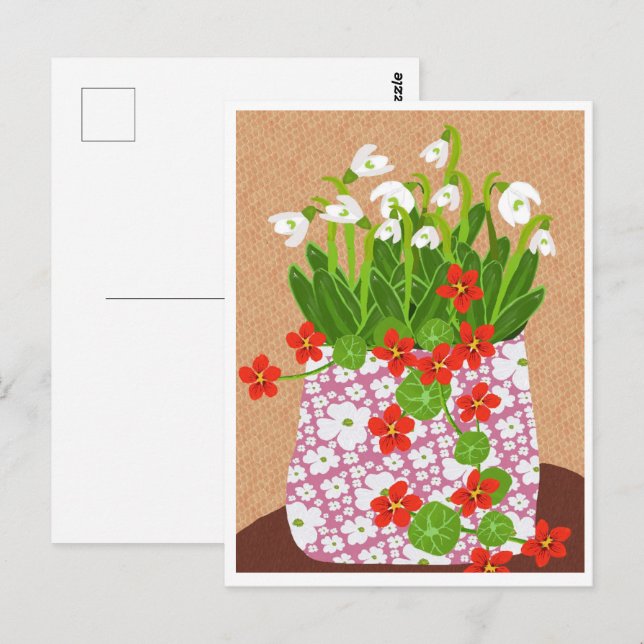 Snowdrop Postkarte (Vorne/Hinten)