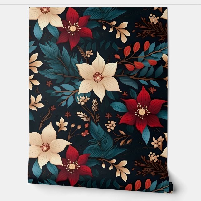 Snowdrop Starry Blooms botanisch Tapete (Abrollen)