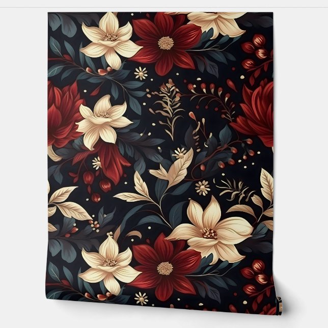 Snowdrop Starry Blooms botanisch Tapete (Abrollen)