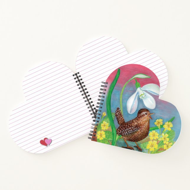 Snowdrop & Wren beschwören das Frühlingsherz Notizbuch (Innenseite)