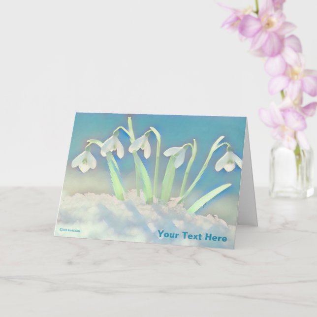 Snowdrops Blue Karte (Orchidee)