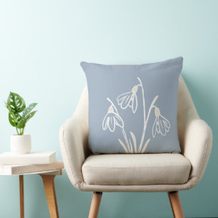 Snowdrops Blume Januar Geburtstag Kissen