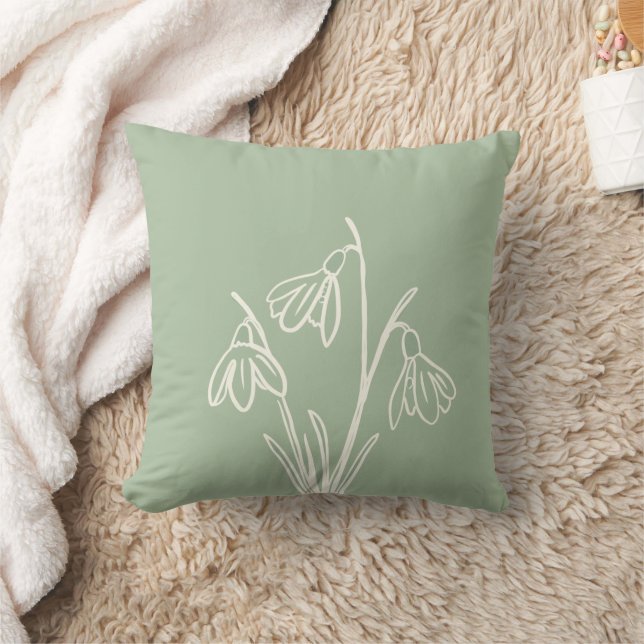 Snowdrops Blume Januar Geburtstag Kissen (Decke)