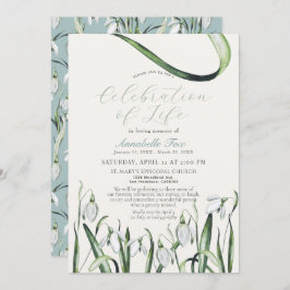 Snowdrops Feier zum Gedenken an die Beerdigung des Einladung