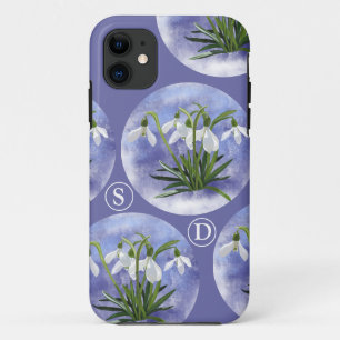 Snowdrops florale Initials trendy für sie Case-Mate iPhone Hülle