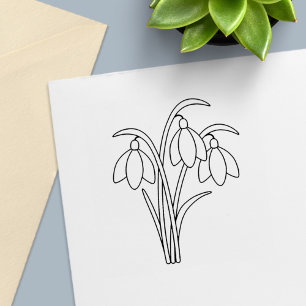 Snowdrops - Frühlingsblumen Farbe Me Permastempel
