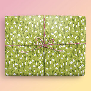 Snowdrops Grüne Frühlingsferien Geschenkpapier