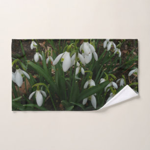 Snowdrops I (Galanthus) Weiße Frühlingsblumen Handtuch