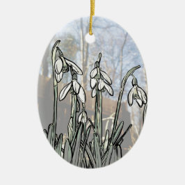 Snowdrops Keramikornament