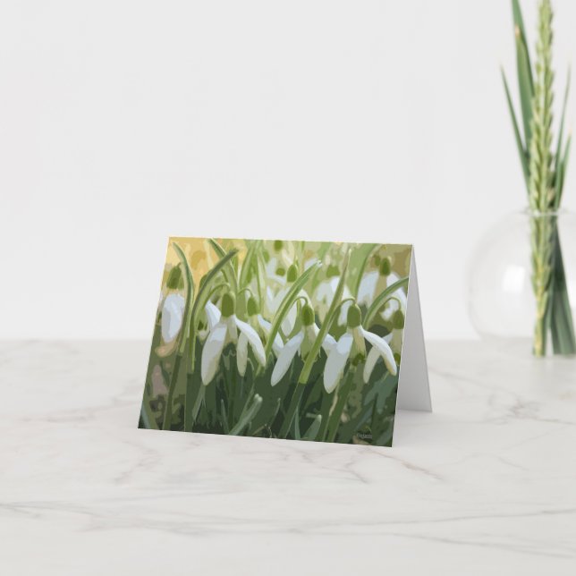 Snowdrops Leere Notecard Karte (Vorderseite)