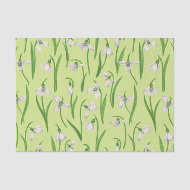 Snowdrops on honey dew seidenpapier (Vorderseite)