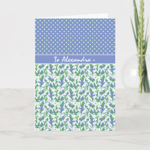 Snowdrops und Polka Dots Januar Geburtstagskarte Karte
