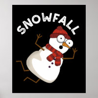 Snowfall Funny Snow Pun Dark BG