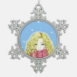 Snowfall Girl Snowflake Ornament