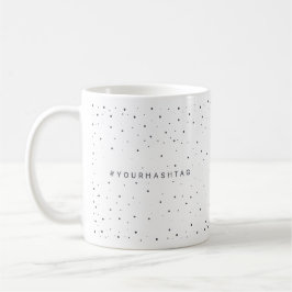 Snowfall Hashtag | Minimalistische moderne soziale Kaffeetasse