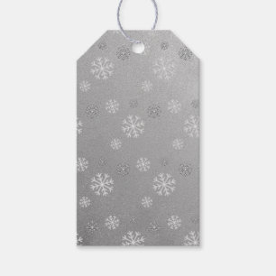 Snowfall Silver Gift Tag Geschenkanhänger