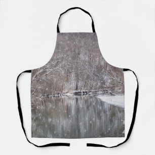 Snowfall über den Finley River Schürze