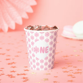 Snowflake 1. Geburtstag Pappbecher