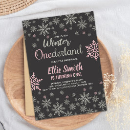 Snowflake 1. Geburtstag Party für Mädchen Einladung