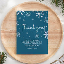 Snowflake 1. Geburtstag Winter Dankeschön Karte