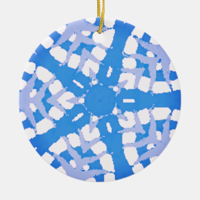 SNOWFLAKE ABSTRAKT KERAMIK ORNAMENT (Vorne)