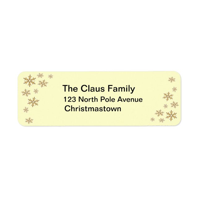 Snowflake Address Labels (Vorne)