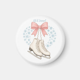 Snowflake and Ice Skates Magnet