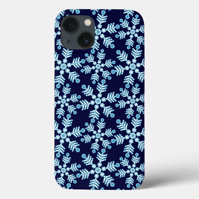 Snowflake Art Deco Muster Case-Mate iPhone Hülle (Rückseite)