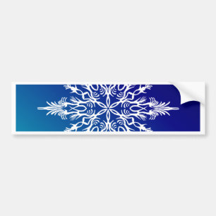 SNOWFLAKE auf blau Autoaufkleber