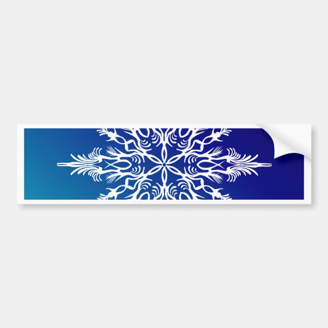 SNOWFLAKE auf blau Autoaufkleber (Vorne)