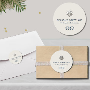 Snowflake-Aufkleber für Firmenfeiertage Runder Aufkleber