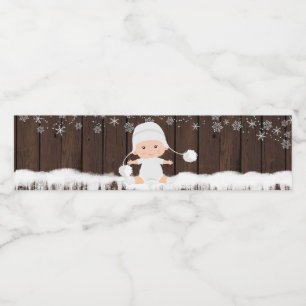 Snowflake Baby Dusche Wasserflaschen Labels Wasserflaschenetikett