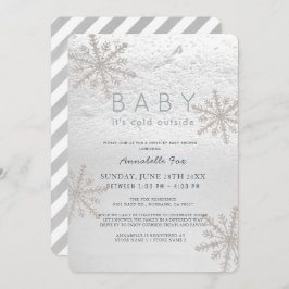 Snowflake Baby mit kalter Baby-Dusche Einladung