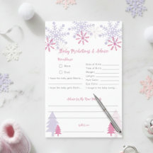 Snowflake Baby Shower Wintervorhersage Ratschläge