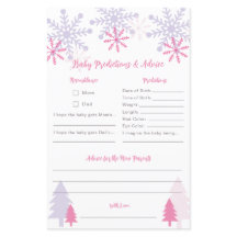 Snowflake Baby Shower Wintervorhersage Ratschläge