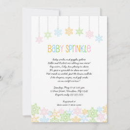 Snowflake Baby Sprinkle lädt zum Winterduschen ein Einladung