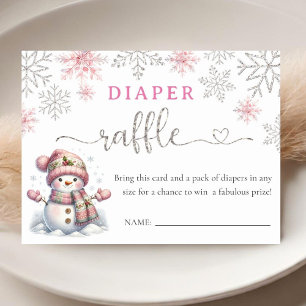 Snowflake Babydusche Windelwanne Begleitkarte