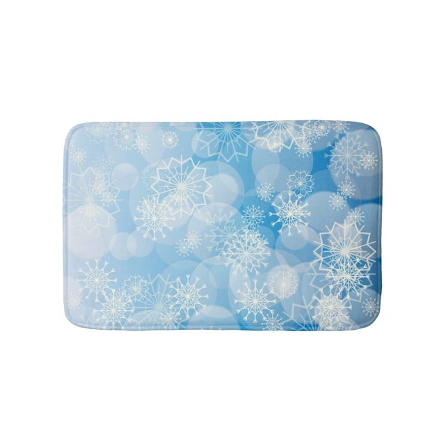 Snowflake background badematte (Vorderseite)