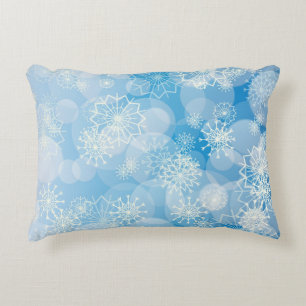 Snowflake background dekokissen