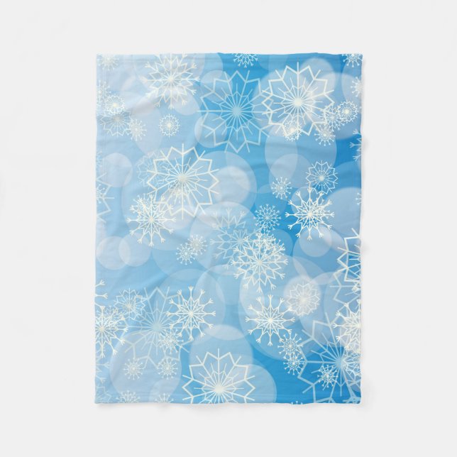 Snowflake background fleecedecke (Vorderseite)