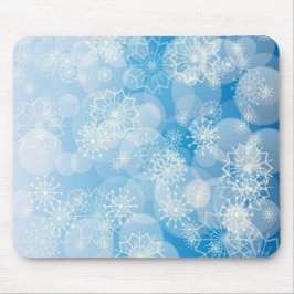 Snowflake background mousepad