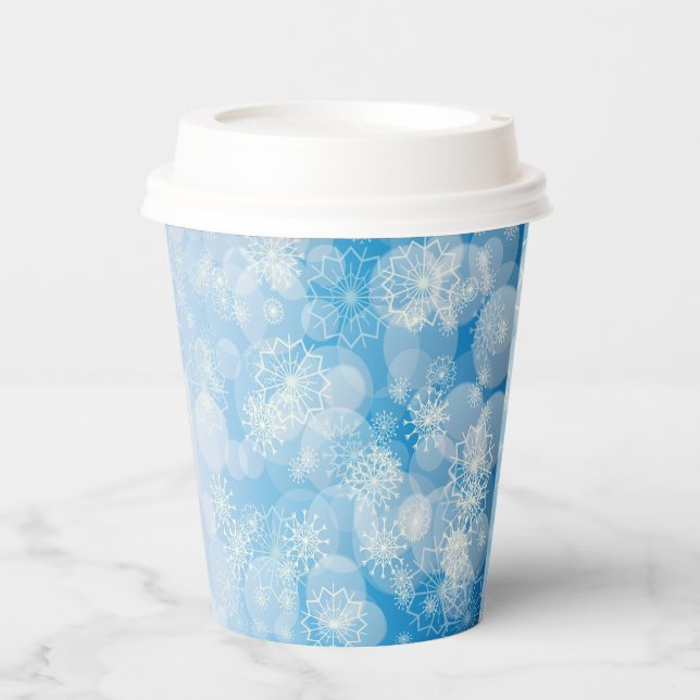 Snowflake background pappbecher (Vorderseite)
