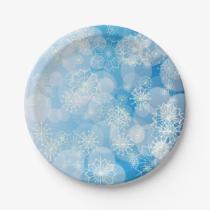 Snowflake background pappteller