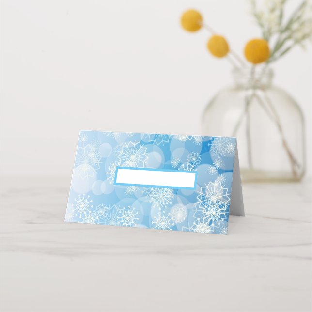 Snowflake background platzkarte (Vorderseite)